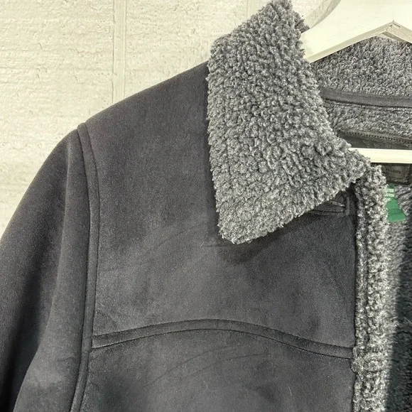 Lauren faux swede jacket winter coat black size S - Picture 3 of 13